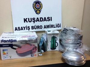 Züccaciyeden çaldıklarıyla yakalanan şüpheli tutuklandı