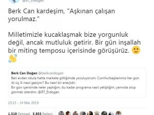 Cumhurbaşkanı Erdoğan: “Aşkınan çalışan yorulmaz”