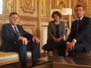 Libya Başkanlık Konseyi Başkanı Serrac, Fransa Cumhurbaşkanı Macron ile görüştü