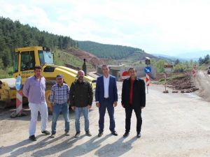 Emet-Tavşanlı yolunun 16 kilometrelik bölümünde yoğun çalışma