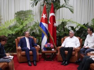 Dışişleri Bakanı Çavuşoğlu Küba Devlet Başkanı Canel ile görüştü