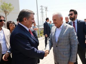 Binali Yıldırım ve Bakan Koca’dan şehir hastanesi incelemesi