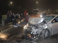 Haliç köprüsünde zincirleme kaza: 4 yaralı