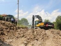 Şehitlik yolu genişletme çalışmaları başladı