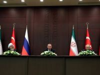 Erdoğan-Putin-Ruhani ortak basın toplantısı