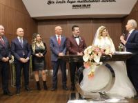 Denizli’de 30’a yakın çift ’Sevgililer Günü’nde dünya evine girdi