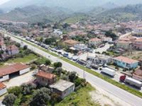 Bafa’da araç kuyruğu havadan görüntülendi