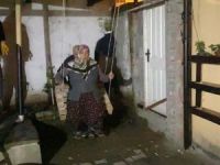 Korona virüs nedeniyle evde kalan yaşlı çiftin salıncaklı türkülü eğlencesi