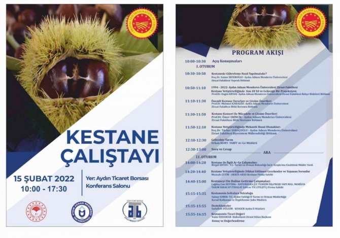 Aydın Kestanesi, çalıştayda konuşulacak