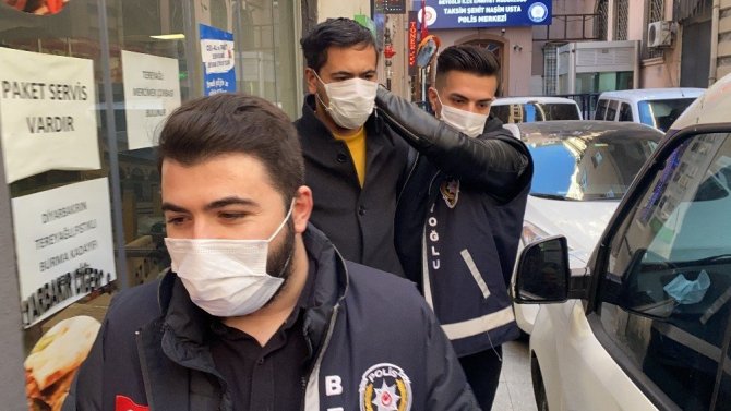 Beyoğlunda korkunç cinayetin katil zanlısı adliyeye sevk edildi