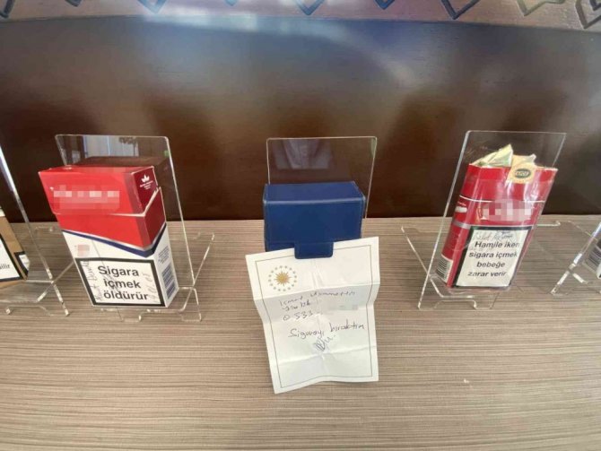 Cumhurbaşkanı Erdoğan’ın sigarayla mücadelede topladığı sigara paketleri bu sergide