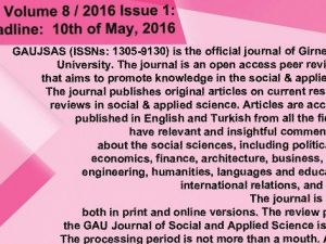 Gaü Akademik Yayınlar Dergisi Yayın Hayatına Başlıyor