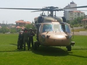 Şehit Babası Uşak’a Askeri Helikopterle Getirildi