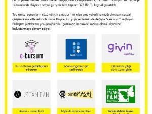 Buluşum’da 10 sosyal girişime 375 bin TL’lik kaynak sağlandı