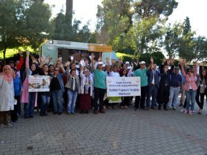 Salihli’de sağlık için yürüyüp egzersiz yaptılar