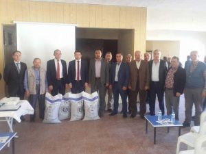 Çavdarhisar’da 31 çiftçiye Macar fiği tohumu dağıtıldı