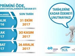 Ertelenen sigorta primlerinin ay sonuna kadar ödenmesi gerekiyor