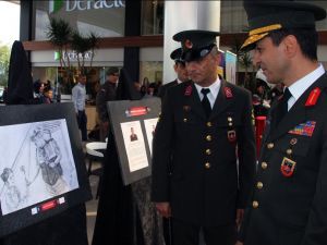 Muğla İl Jandarma Komutanlığı’ndan 29 Ekim anısına karakalem ve ahşap oyma sergisi