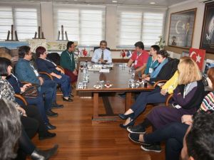 Değişim programı için 4 ülkeden gelen eğitimciler Alıcık’ı ziyaret etti