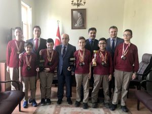 Kaymakam Çelenkoğlu, Avrupa şampiyonlarını ağırladı