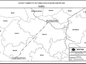 Birecik Doğalgaz Boru Hattında kamulaştırma kararı