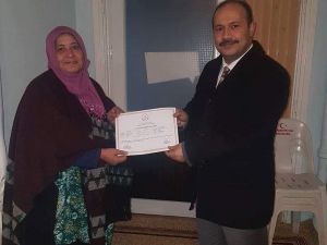 Kursiyerlere belgeleri verildi