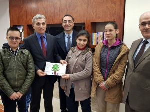 Özel öğrencilerden Nazilli protokolüne yeni yıl ziyareti