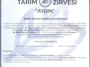 Aydın’da tarım sektörü bu zirvede buluşacak