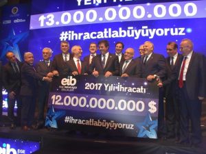 Egeli ihracat yıldızlarının ödülleri Bakan Zeybekci’den