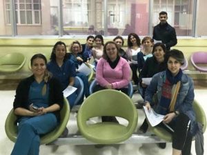 Servis hastaları ve personel koroda buluştu