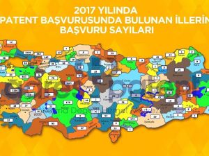 Türkiye’nin il il patent başvuru sayısı