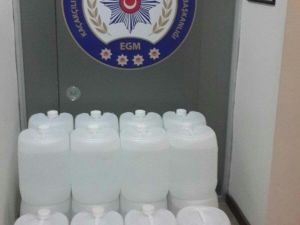 Marmaris’te 500 litre sahte içki ele geçirildi