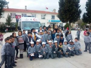 Çeştepeli miniklere 112 uygulaması anlatıldı