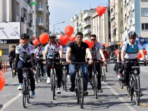 Aliağa kalbi için pedalladı