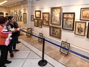 BELMEK kursiyerlerinden resim sergisi