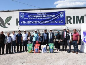 Kızılcahamamlı çiftçiye tohum desteği