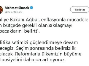 Başbakan Yardımcısı Şimşek: "Seçim sonrasında belirsizlik azalacak"
