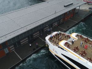 Hizmete başlayan Karaköy İskelesi havadan görüntülendi