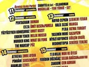 Kuşadası Gençlik festivali 11 Temmuz’da Sevgi Plajı’nda başlıyor