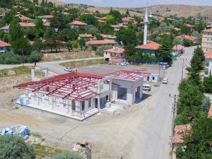 Gökçeyurt köy konağında çalışmalar devam ediyor