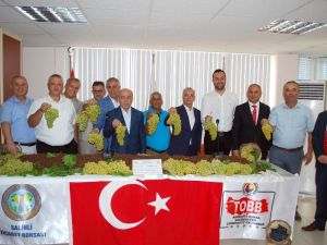 Salihli’de sezonun ilk üzümü kilosu 170 TL’den satıldı