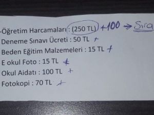 Okul kayıtları sırasında velilerden para istendiği iddiası