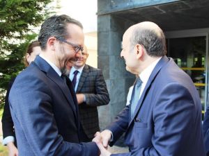 Rektör Bircan, YÖK Başkanı Saraç ile bir araya geldi