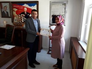 Öğretmenlere başarı belgesi