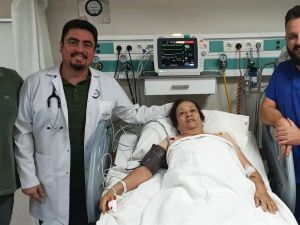 Şah damarına takılan stent ile hayata tutundu