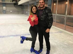 Antalya’da buz üstünde evlilik teklifi