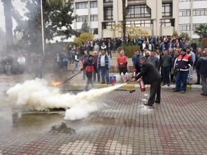 Önce eğitim, sonra tatbikat yapıldı