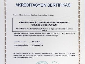 ADÜSEM, Türk Akreditasyon Kurumu tarafından akredite edildi