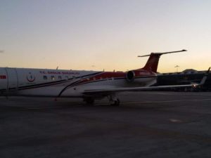 Uçak ambulans 4 günlük Muhammed Baki için havalandı