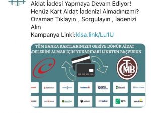 Kart aidatını geri almak isterken dolandırılmayın